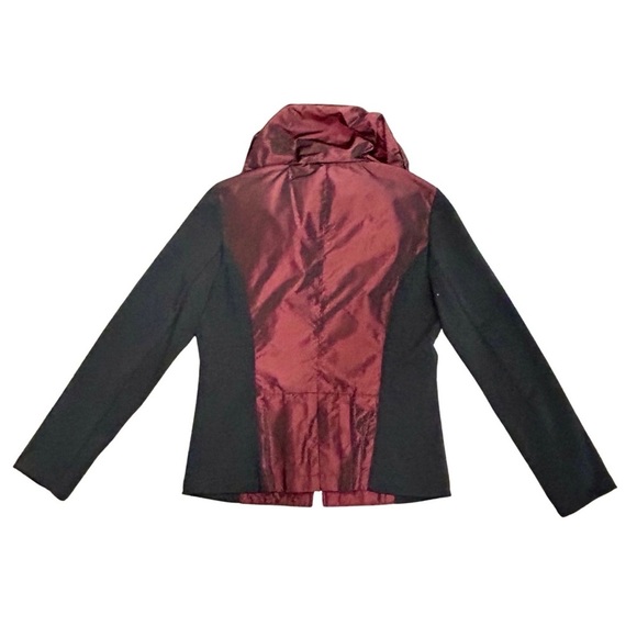 Solo Moda Black & Red Zip Front Jacket – Size 4 - Picture 3 of 5